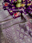 Floral Weaved Munga Silk Saree With Blouse-ISKWSR21047787