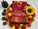 Floral Printed Dola Silk Saree With Jacquard Blouse-ISKWSR22048001