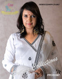 Cotton Anarkali Kurti With Pant And Embroidered Organza Dupatta-ISKWSU2204PPC/D1067