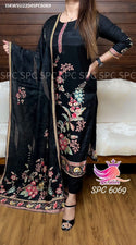 Digital Floral Printed Modal Kurti With Silk Pant And Dupatta-ISKWSU2204SPC6069