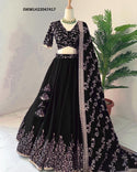 Embroidered Georgette Lehenga With Padded Blouse And Dupatta -ISKWLH22047417
