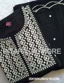 Embroidered Cotton Flared Kurti With Palazzo-ISKWKUNH210325K