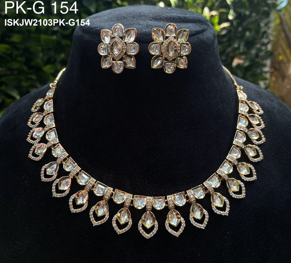 Kundan Jewelry Set-ISKJW2103PK-G154