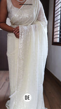 Sequined Chiffon Georgette Silk Saree With Blouse-ISKWSR26038982