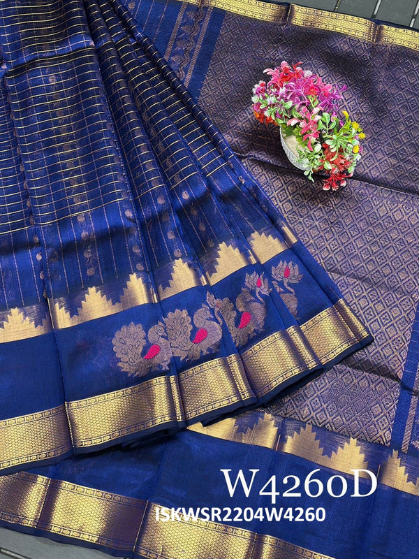 Zari Weaved Handloom Silk Saree With Blouse-ISKWSR2204W4260