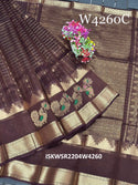 Zari Weaved Handloom Silk Saree With Blouse-ISKWSR2204W4260