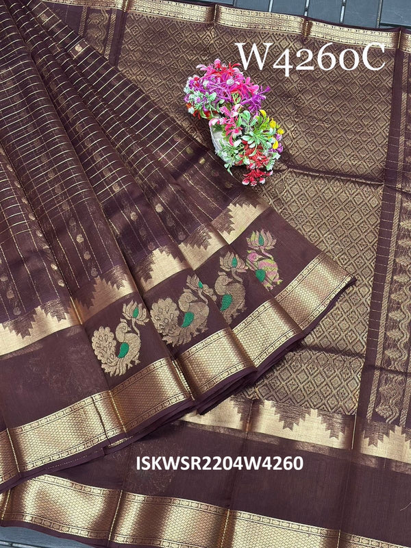 Zari Weaved Handloom Silk Saree With Blouse-ISKWSR2204W4260