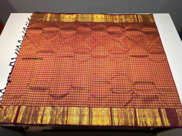 Kanchipuram Handloom Silk Saree With Blouse-ISKWSR220487226