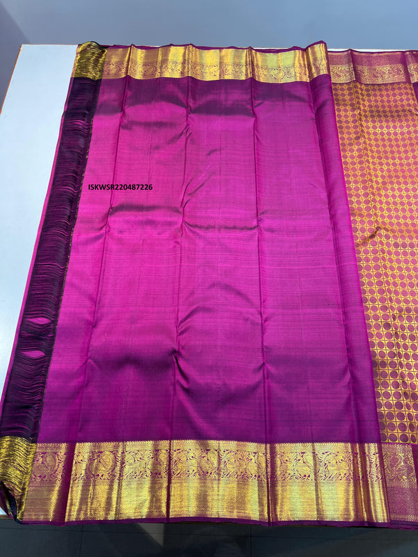Kanchipuram Handloom Silk Saree With Blouse-ISKWSR220487226