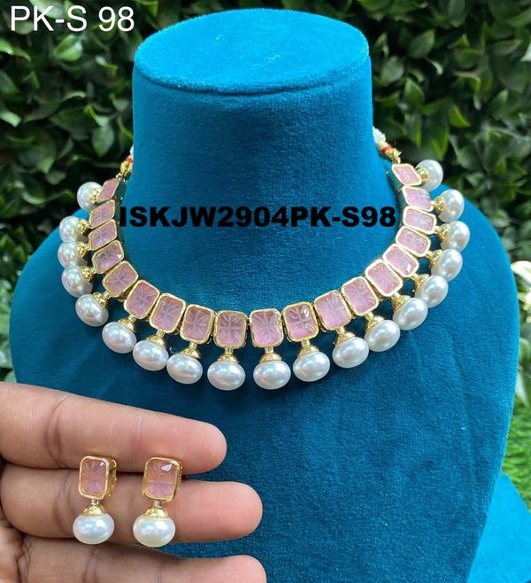 Kundan Jewelry Set-ISKJW2904PK-S98
