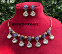 Pure Copper Kundan Jewelry Set-ISKJW2904PK-S92
