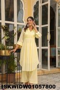 Sequined Malmal Cotton Co-Ord Set-ISKWIDW01057800