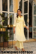 Sequined Malmal Cotton Co-Ord Set-ISKWIDW01057800