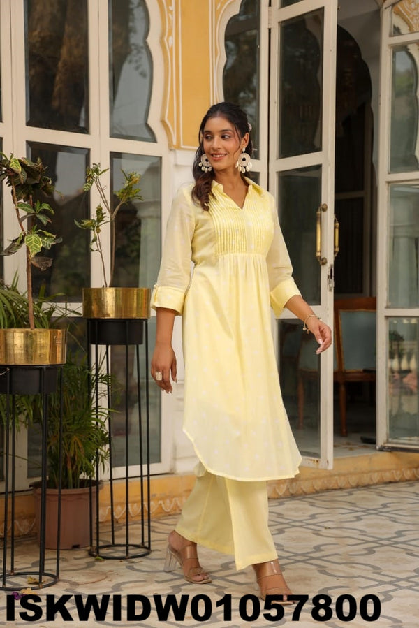 Sequined Malmal Cotton Co-Ord Set-ISKWIDW01057800