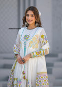 Floral Printed Malmal Cotton Anarkali Kurti With Pant And Dupatta-ISKWSU01057644