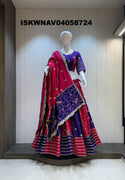 Embroidered Silk Lehenga With Blouse And Dupatta-ISKWNAV04058724