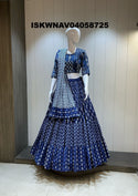 Printed Cotton Lehenga With Blouse And Dupatta-ISKWNAV04058725