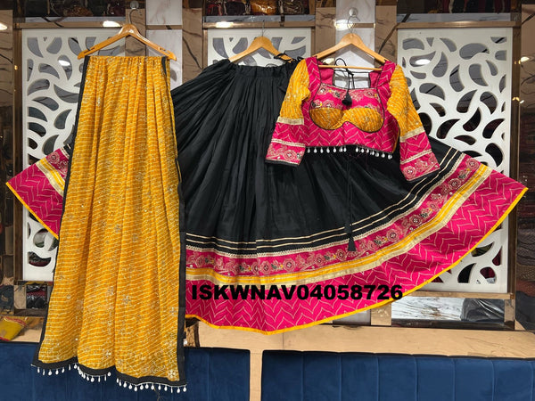 Printed Silk Lehenga With Blouse And Dupatta-ISKWNAV04058726