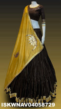 Sequined Rayon Cotton Lehenga With Blouse And Dupatta-ISKWNAV04058729