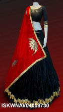 Sequined Rayon Cotton Lehenga With Blouse And Dupatta-ISKWNAV04058730