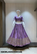 Sequined Silk Lehenga With Padded Blouse And Embroidered Dupatta-ISKWLH050500346