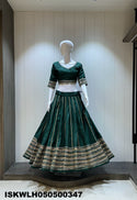 Sequined Silk Lehenga With Padded Blouse And Embroidered Dupatta-ISKWLH050500347