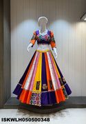 Embroidered Silk Lehenga With Padded Blouse And Dupatta-ISKWLH050500348