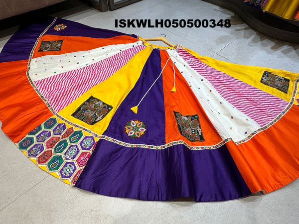 Embroidered Silk Lehenga With Padded Blouse And Dupatta-ISKWLH050500348
