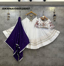 Sequined Cotton Silk Lehenga With Blouse And Rayon Cotton Dupatta-ISKWNAV060528007