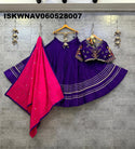 Sequined Cotton Silk Lehenga With Blouse And Rayon Cotton Dupatta-ISKWNAV060528007