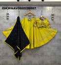 Sequined Cotton Silk Lehenga With Blouse And Rayon Cotton Dupatta-ISKWNAV060528007