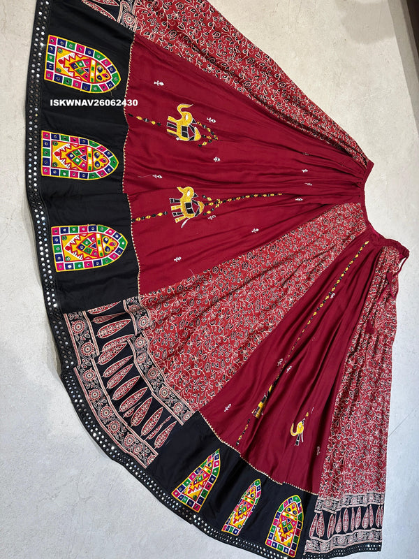 Printed Cotton Lehenga With Blouse And Gaji Silk Dupatta-ISKWNAV26062430