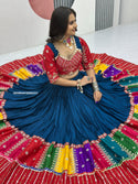 Embroidered Cotton Lehenga With Blouse And Georgette Dupatta-ISKWNAV26062431