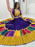 Embroidered Cotton Lehenga With Blouse And Georgette Dupatta-ISKWNAV26062431