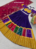 Embroidered Cotton Lehenga With Blouse And Georgette Dupatta-ISKWNAV26062431