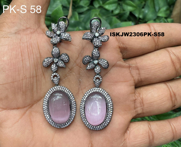 Kundan Earrings-ISKJW2306PK-S58