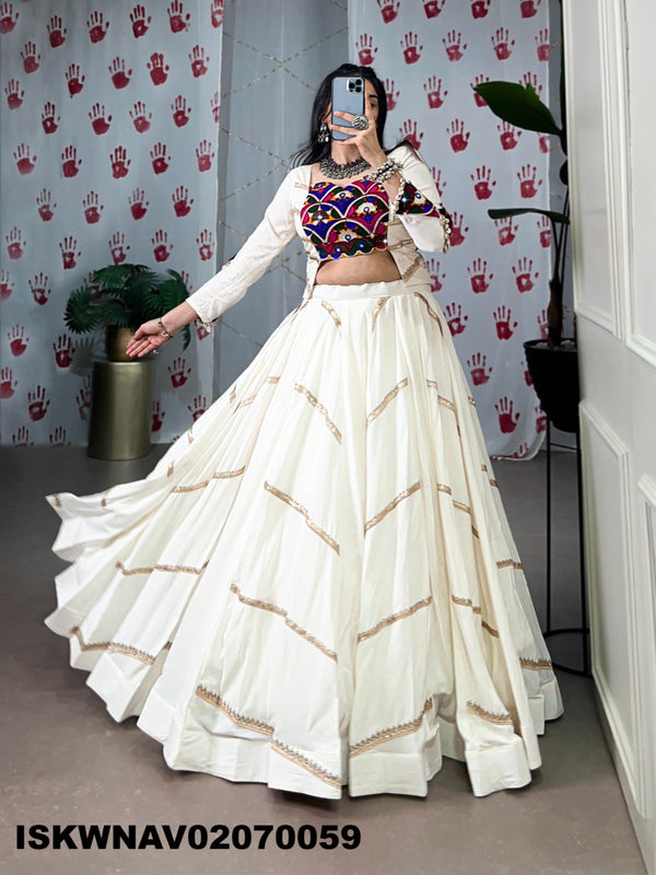 Embroidered Rayon Lehenga With Blouse-ISKWNAV02070059