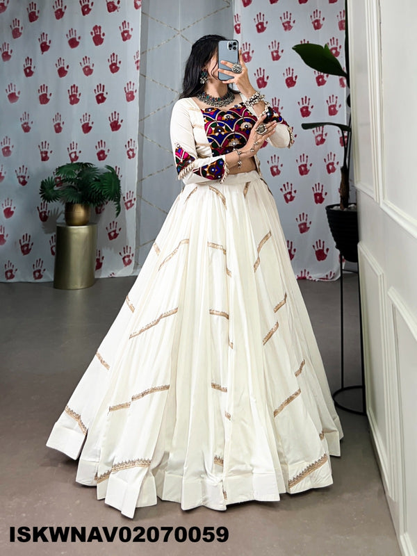 Embroidered Rayon Lehenga With Blouse-ISKWNAV02070059