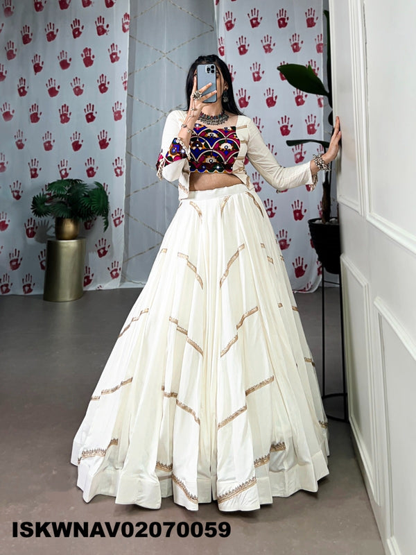 Embroidered Rayon Lehenga With Blouse-ISKWNAV02070059