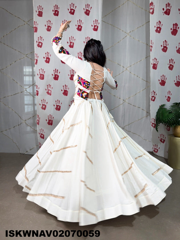 Embroidered Rayon Lehenga With Blouse-ISKWNAV02070059