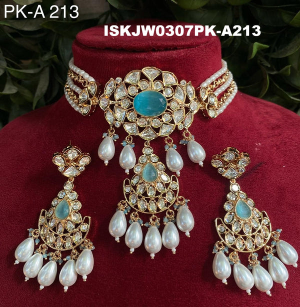 Kundan Jewelry Set-ISKJW0307PK-A213