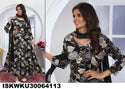 Digital Printed Rayon Anarkali Kurti With Nazmeen Dupatta-ISKWKU30064114/4113