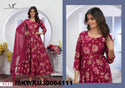 Floral Printed Chanderi Anarkali Kurti With Nazmeen Dupatta-ISKWKU30064111