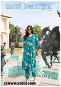 Printed Rayon A-Line Kurti With Pant-ISKWKU30066500