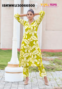 Printed Rayon A-Line Kurti With Pant-ISKWKU30066500
