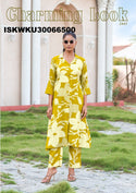 Printed Rayon A-Line Kurti With Pant-ISKWKU30066500