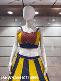Kalamkari Printed Cotton Lehenga With Blouse And Dupatta-ISKWNAV010714999