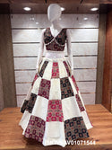 Ajrakh Printed Khadi Cotton Lehenga With Blouse-ISKWNAV02071544