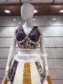 Ajrakh Printed Khadi Cotton Lehenga With Blouse-ISKWNAV02071544