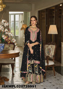 Embroidered Chinon Kurti With Palazzo And Dupatta-ISKWPL020726991
